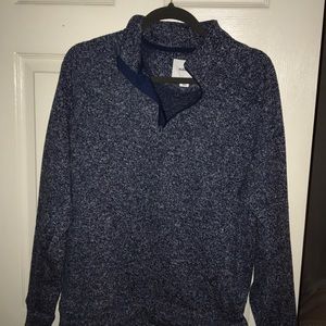 Blue quarter zip
